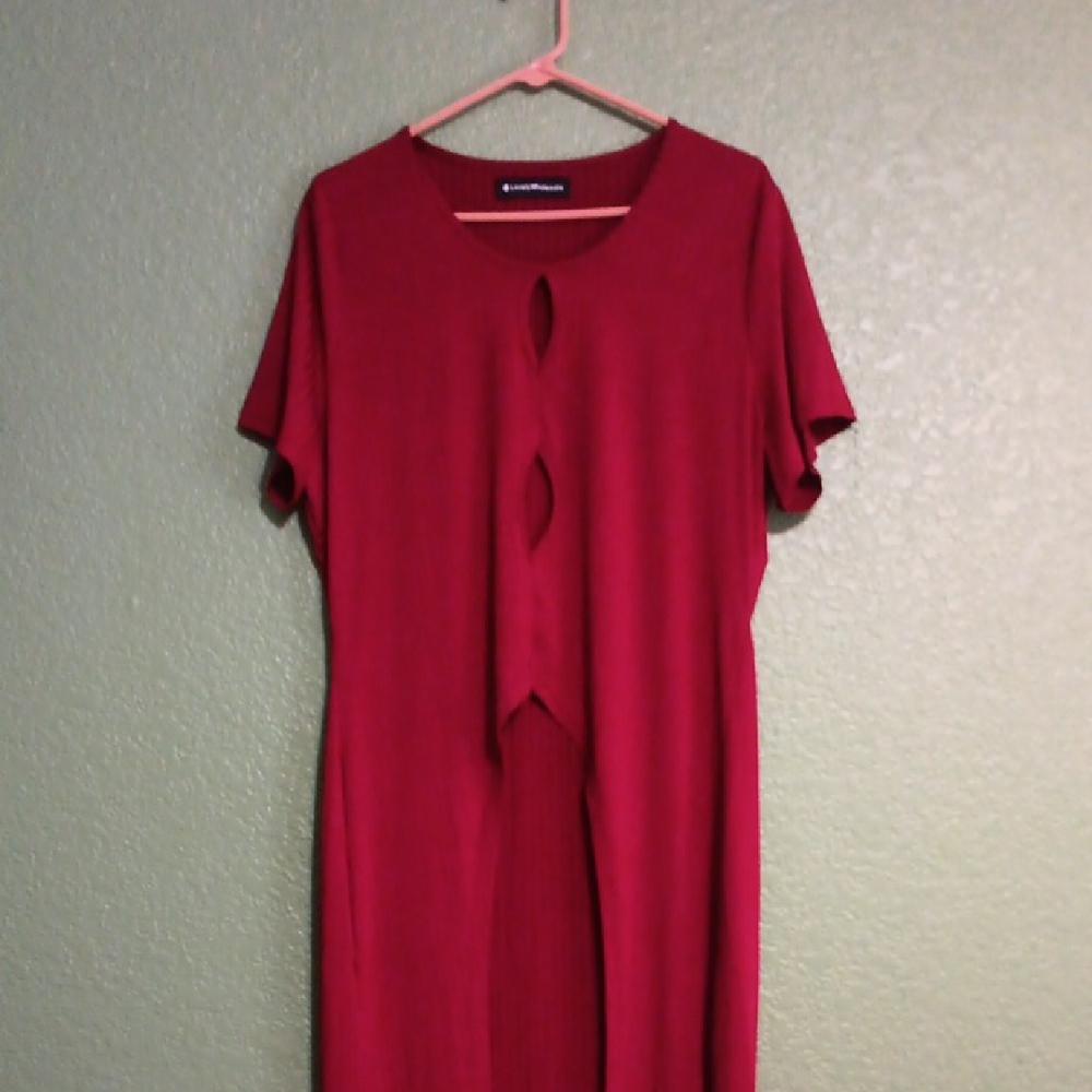 Red Short Sleeve Dress